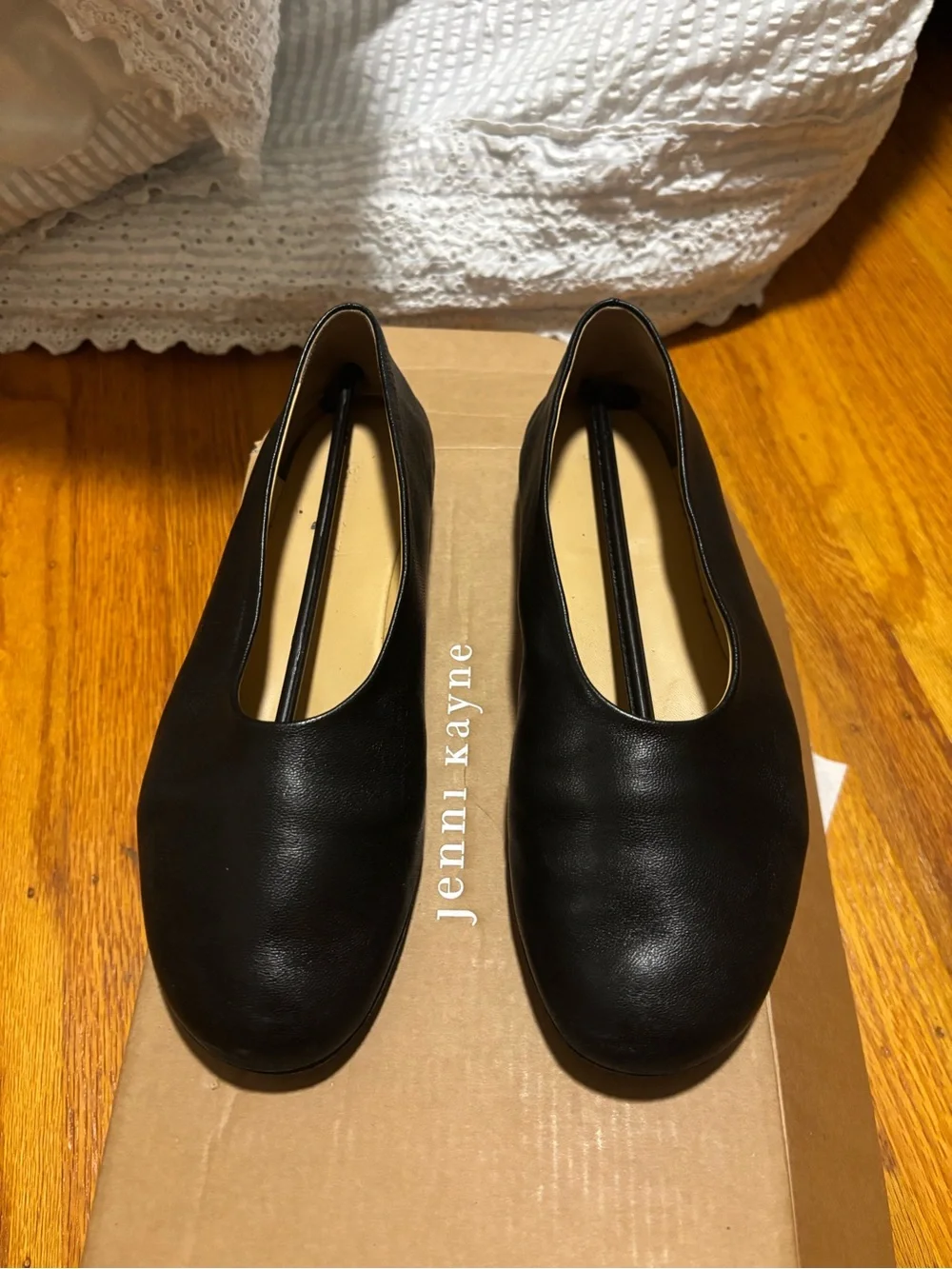 Jenni Kayne Black Leather Elodie Flat